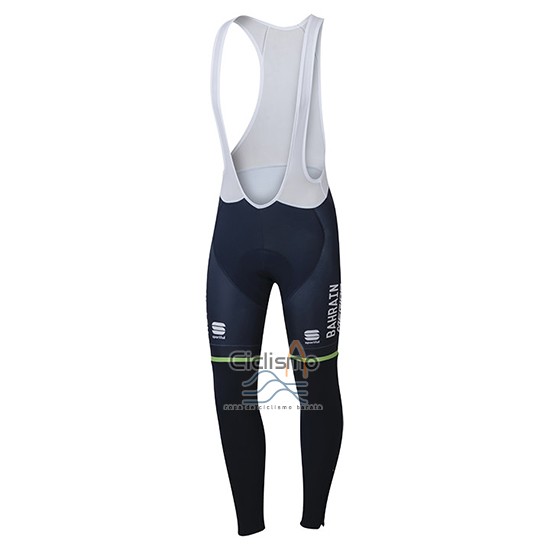 Bahrain Merida Ropa Ciclismo Culotte Largo 2017 Mangas Largas Rojo